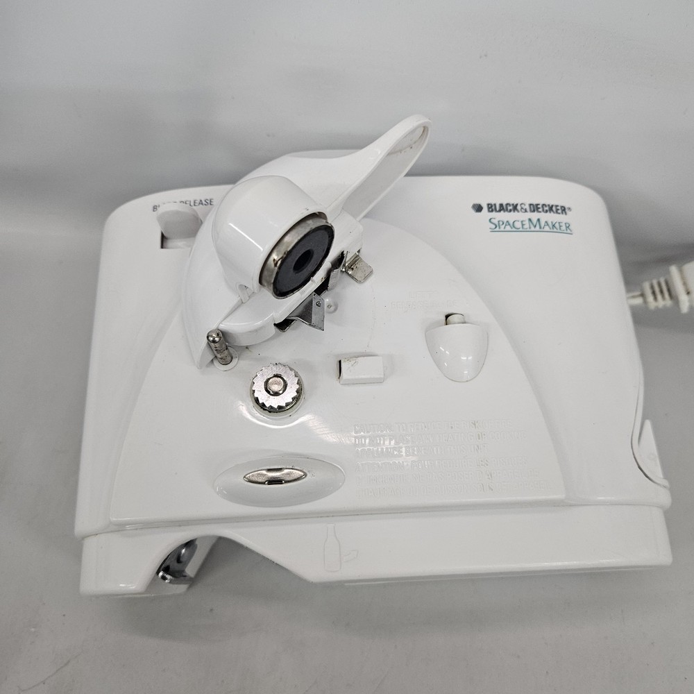 BLACK+DECKER Spacemaker Under-Counter Can Opener EC85 White No Hardware EUC
