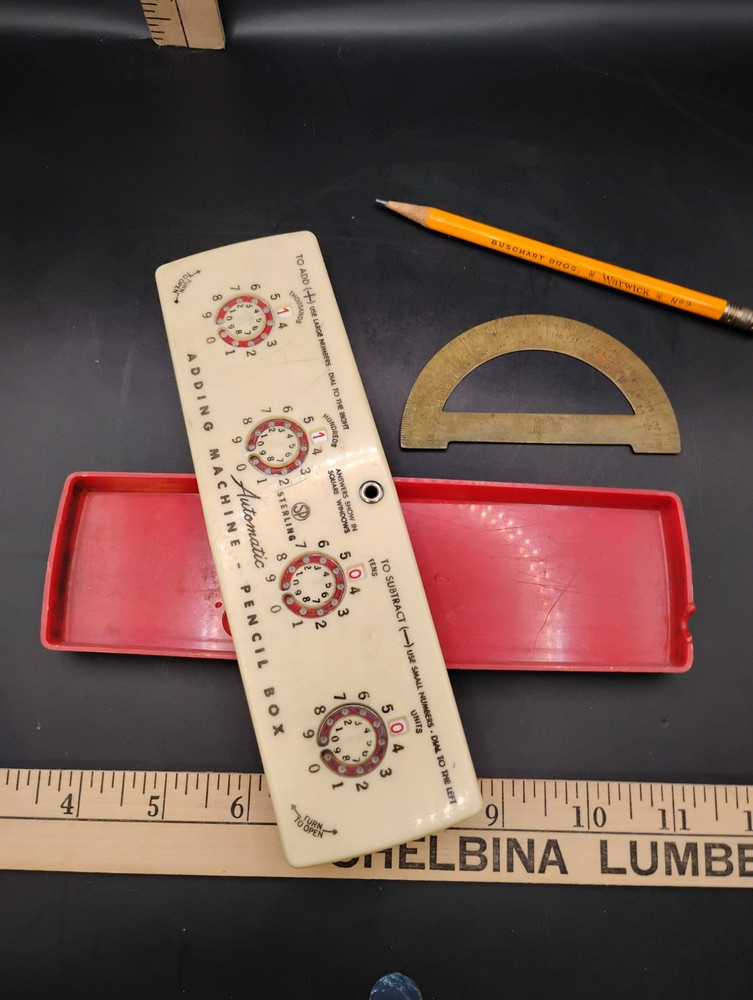 Vintage Sterling #566 Automatic Adding Machine Stylus Pencil Box