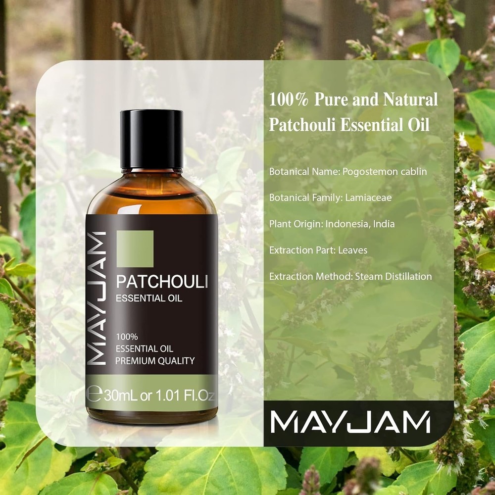 Versatile Patchouli Essential Oil 1.01FL.OZ - Perfect for Diffusers & DIY Crafts