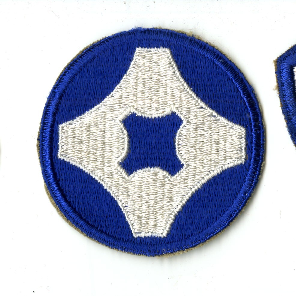 4th Service Command White Back Patch WWII Vintage Southern States