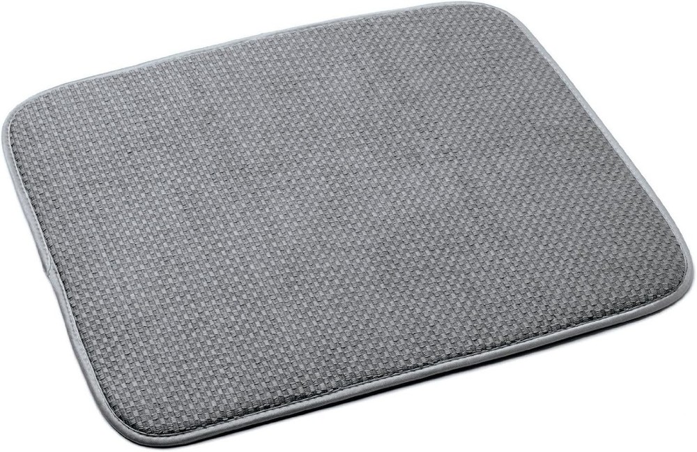 18 by 16-Inch Microfiber Dish Drying Mat, Grey
