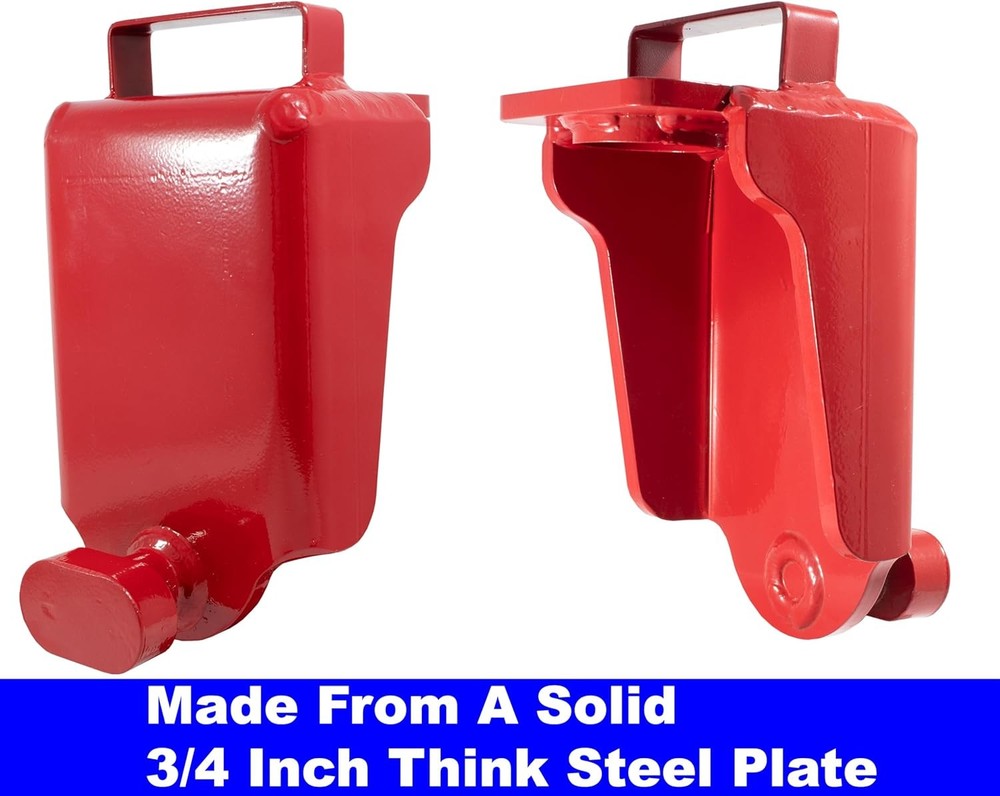 Shipping Container Jack Lug with U-Shaped Handle, Red