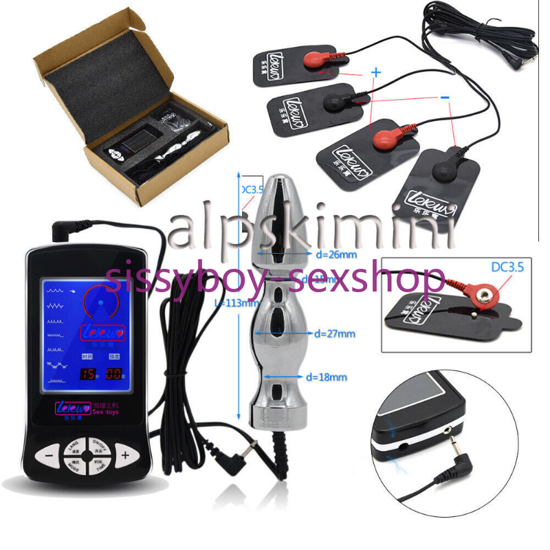 Shock E-Stim Host Pulse Torpedo Electro Pads Rings Plug Therapy Device Full Set-