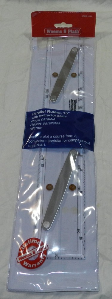 Weems & Plath Item # 141 - Parallel Rulers 15" - with plastic sleeve