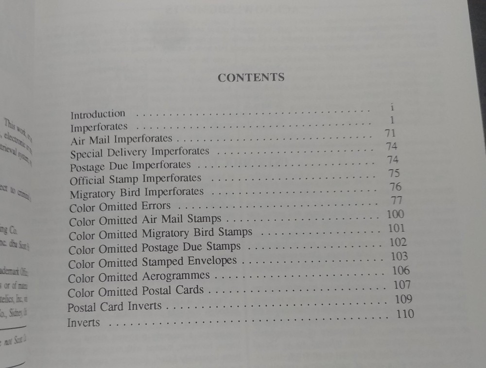 Mint Marks & US Errors Inverts Imperforates Colors Omitted 1992