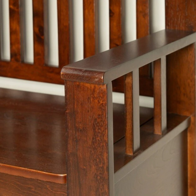 Wood Entryway Storage Bench Seat Furniture Chair Living Room Hinge Flip Top Mud