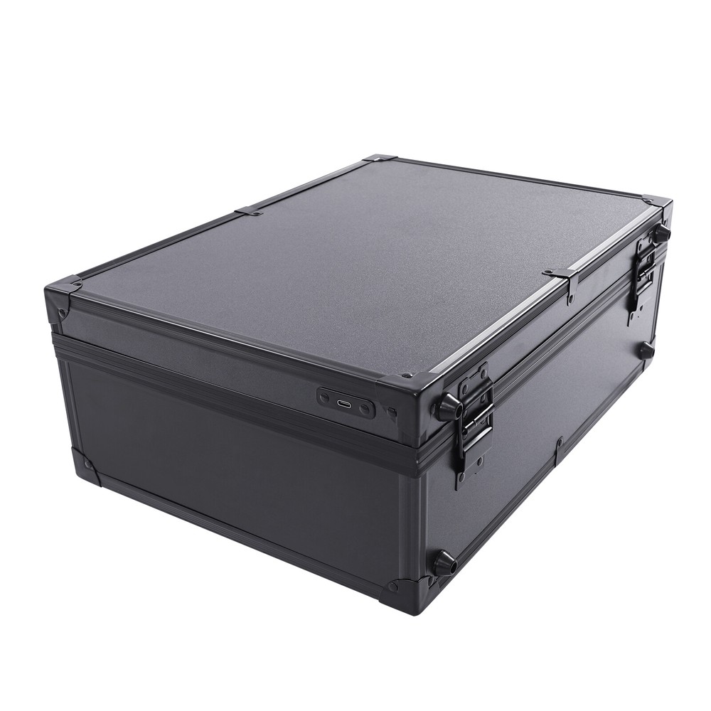 Large Makeup Train Case with LED Light & Mirror - Portable Organizer