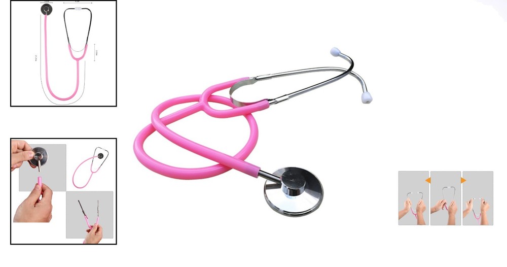 Playful Pink Stethoscope for Kids - Real Functionality for Future Doctors