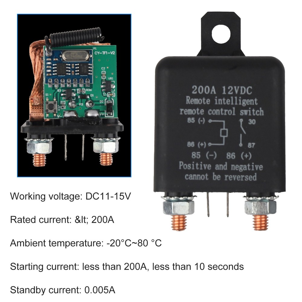Car Battery Disconnect Switch Remote Control Power Kill Master Isolator Cut Off