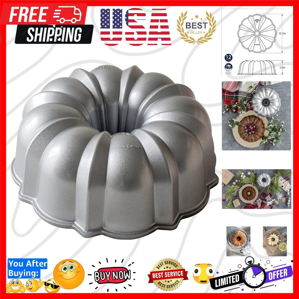 Bundt, 12-Cup, Silver