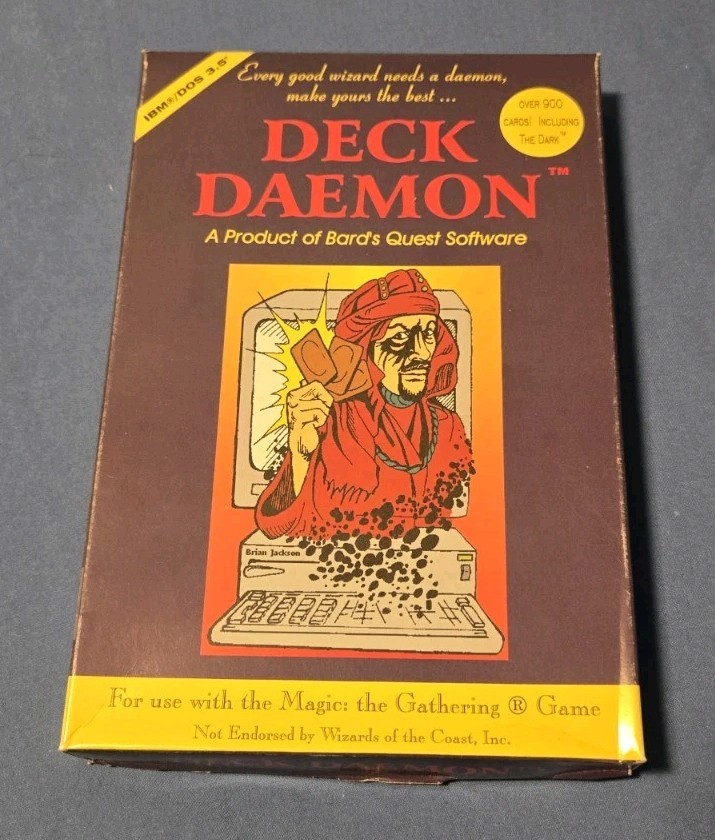 Very Rare Magic The Gathering Game Deck Daemon Ver 1.2 PC Bard's Quest Software