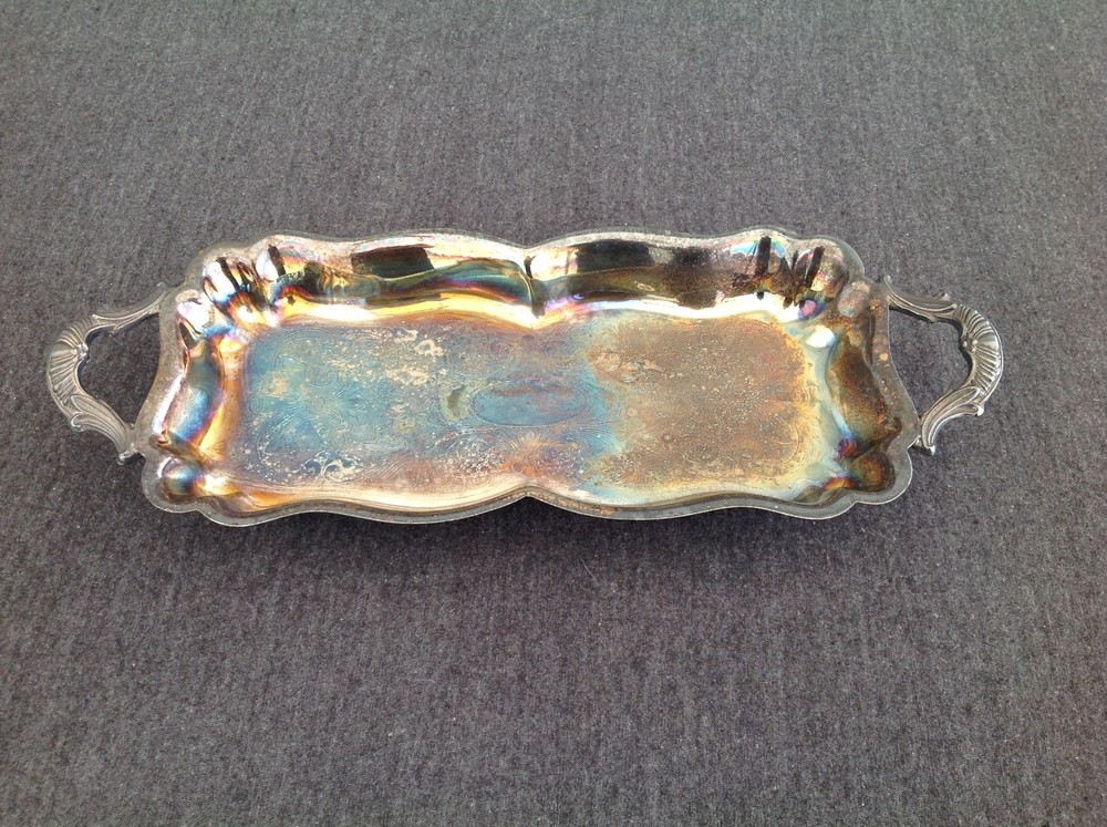 Eales 1779 Silverplate Footed Bread Serving Tray