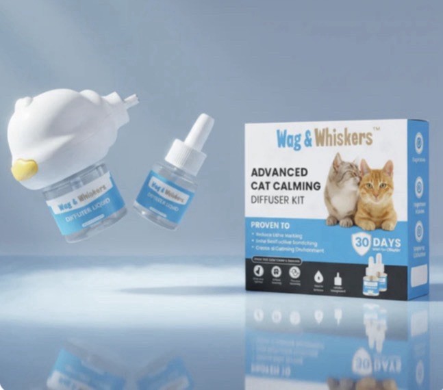 Advanced Cat Calming Diffuser Kit - Wag & Whiskers, 1-Plugin 2 Refills
