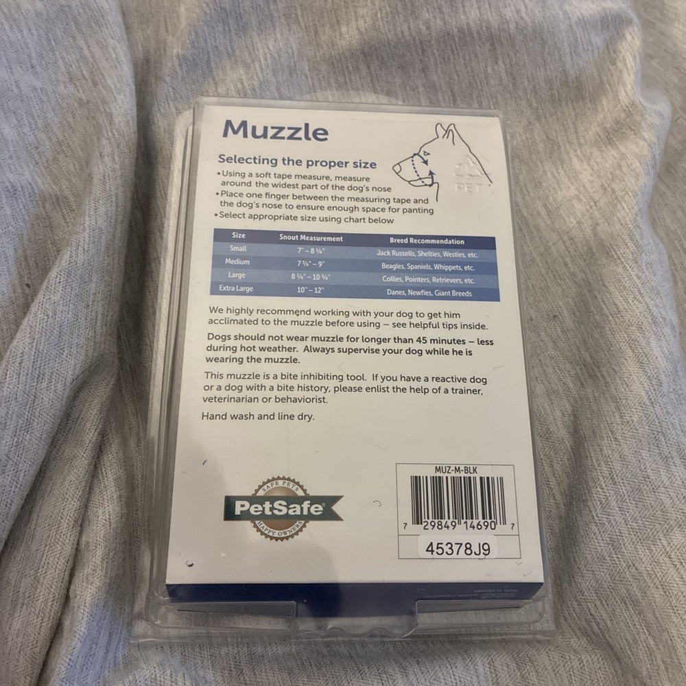 PetSafe Muzzle Medium Black New In Box 🔥🔥🔥