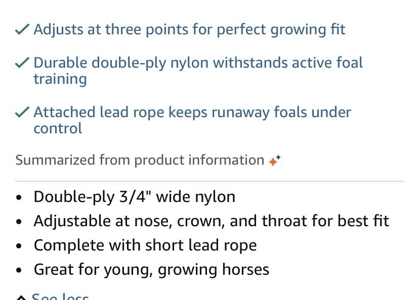 Horse Adjustable Suckling Halter