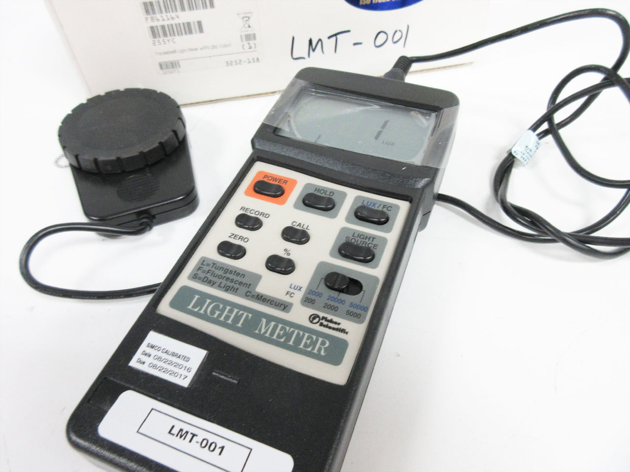 FISHER SCIENTIFIC 0666264 DUAL-DISPLAY LIGHT METER