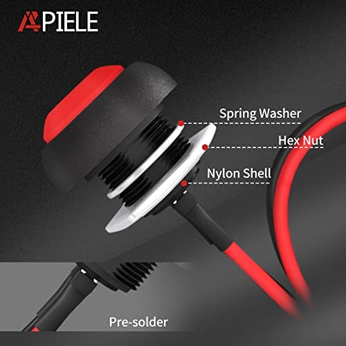 12mm Momentary Push Button Switch Mini Round Switch Waterproof 1A 250V AC Red