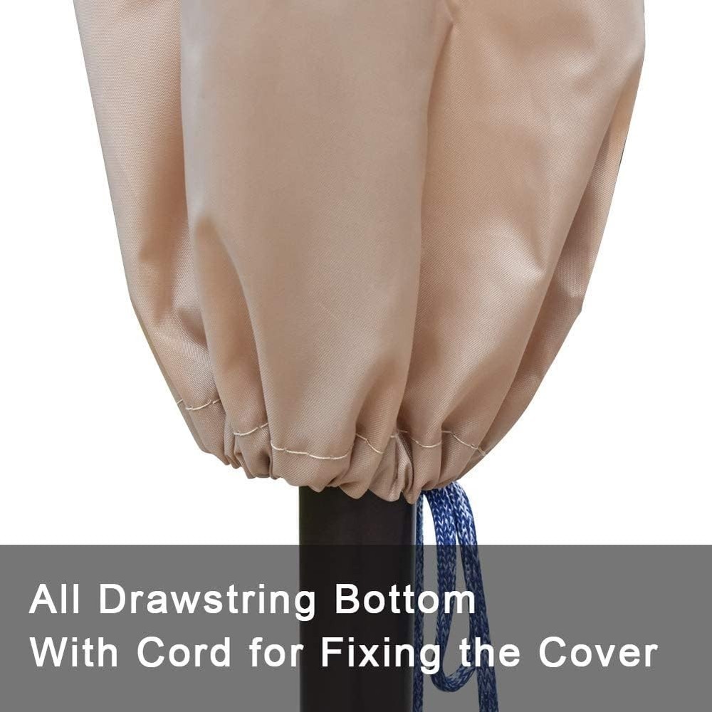 Lightweight 9ft Patio Umbrella Cover - Easy Clean & Secure Drawstring Design