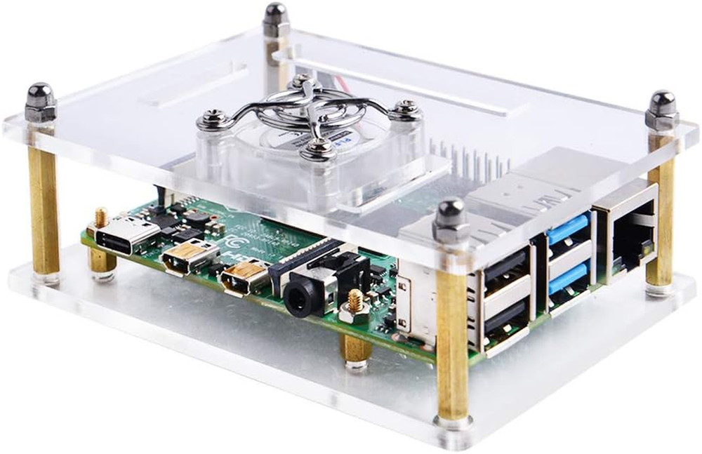 Acrylic Case for Raspberry Pi 4 Model B & Raspberry Pi 3 Model B+, Pi Case with