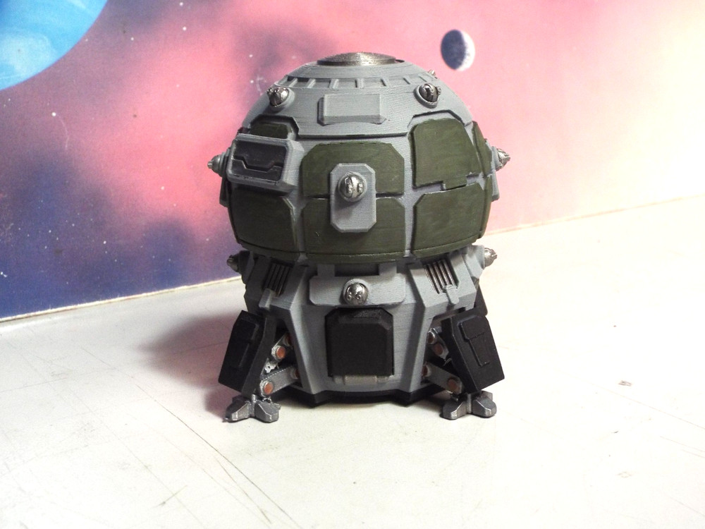 BATTLETECH UNION-CLASS DROPSHIP w/ GUARD MECHS (3D-PRINTED, PAINTED)