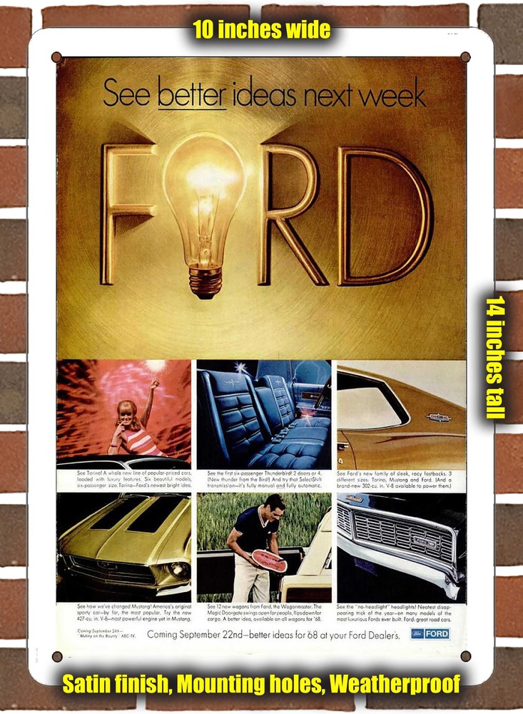 Metal Sign - 1968 Ford Vintage Ad 02