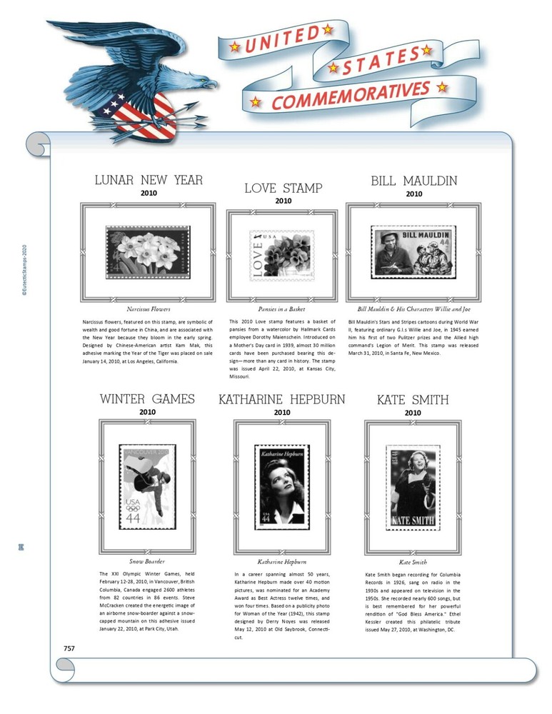 2010 U.S. Commemorative Singles COMPLETE Supplement (White Ace Alternative)