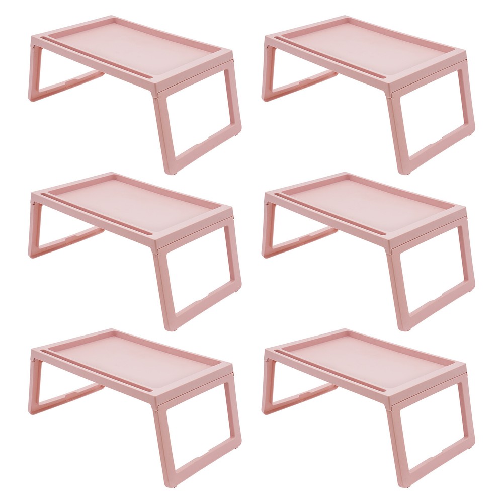 Laptop Notebook Table Stand Lap Tray Rectangular Foldable Computer Desk Pink