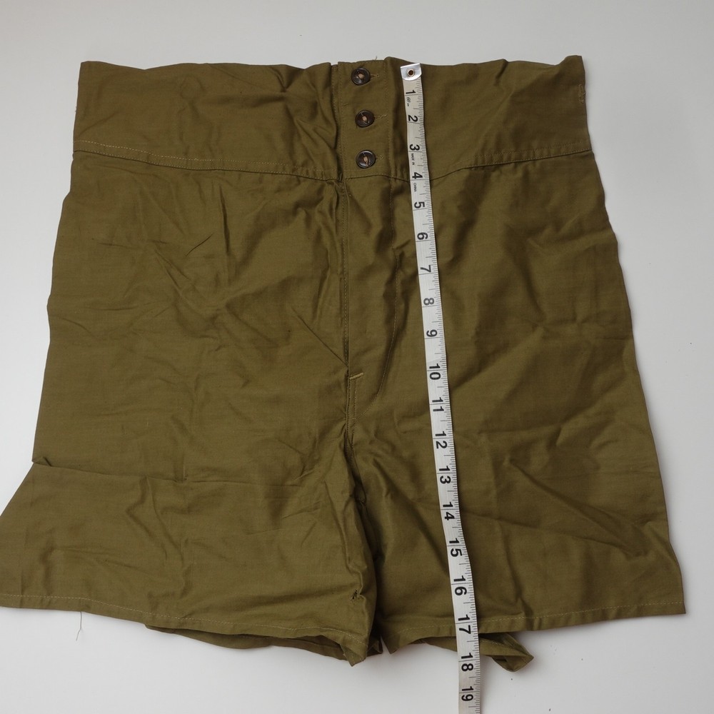 Vintage WWII Military 40s Button Shorts Boxers Size 32 Morton Rose Olive Green