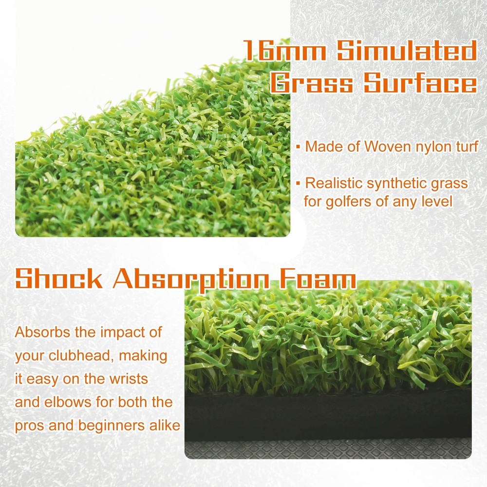 Golf Hitting Mat Precision Pro Swing Mat for Path Feedback Golf Training Chip...