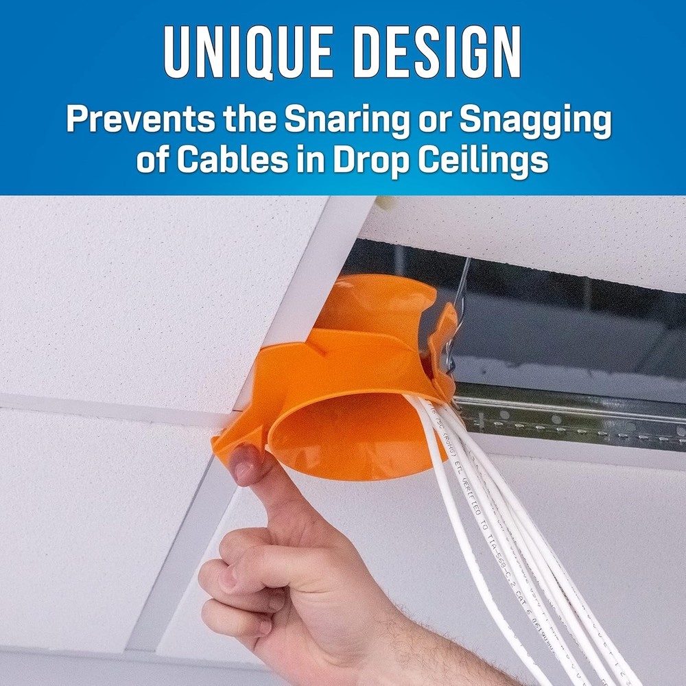 Cable Funnel Drop Ceiling Protector for Safe and Organized Wire Installation