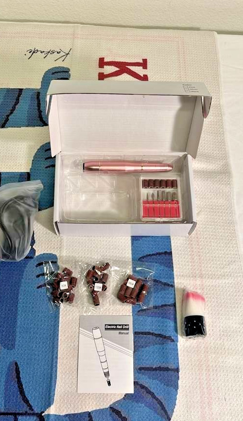 Portable Electric Nail Drill File Machine with nail drill bits and sanding bands