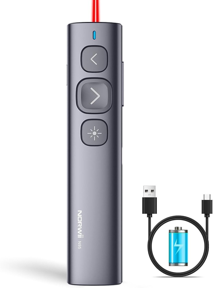 Customizable Wireless Clicker - Presentation Remote with USB-A for Classroom Use