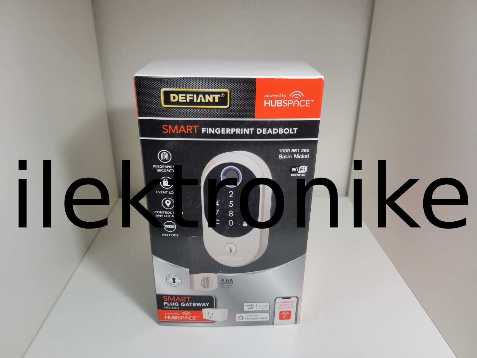 NEW Defiant Hubspace Round Biometric Fingerprint Touchpad Deadbolt Saint Nickel