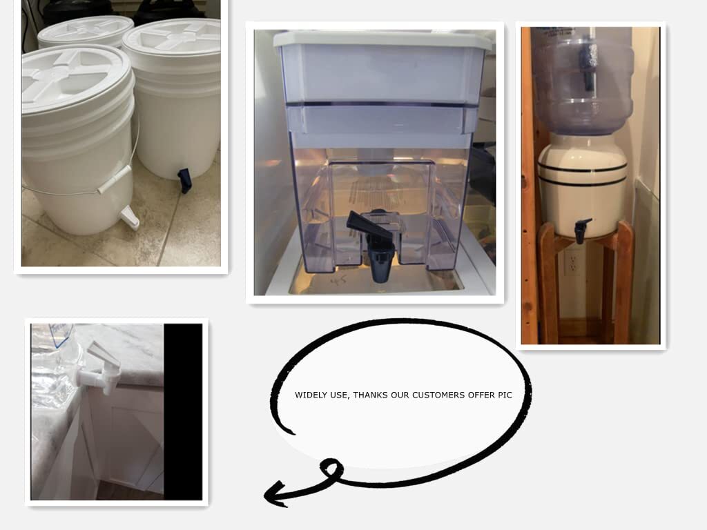 Replacement Cooler Faucet 2 Blue and 2 white Water Dispensers, Free Spigot