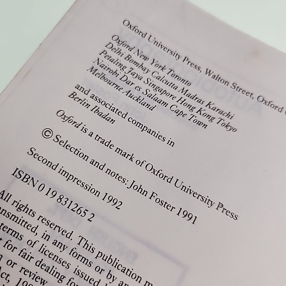 Autobiography John Foster 1992 Paperback Book