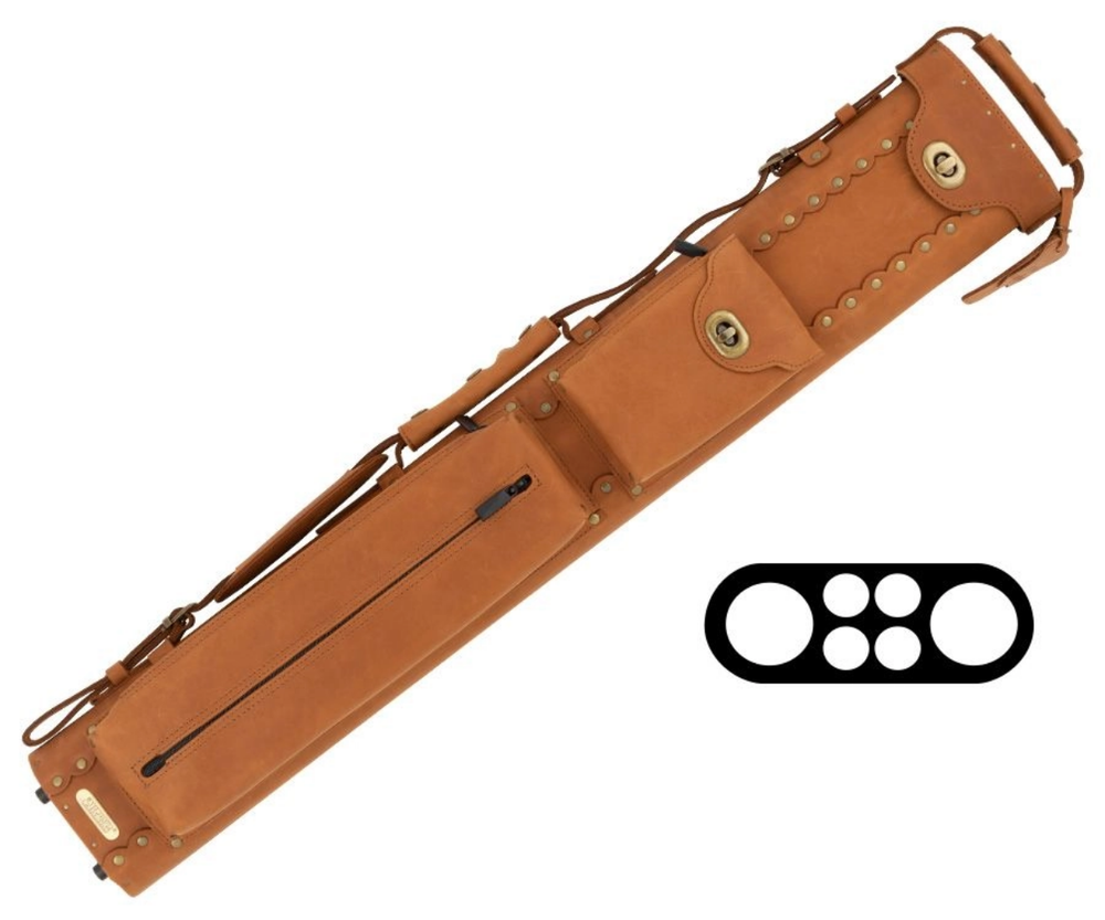InStroke ISB24 Buffalo 2x4 Leather Pool Cue Case