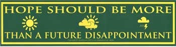 Hope Should Be More Than a Future Disappointment 11 1/2" x 3"