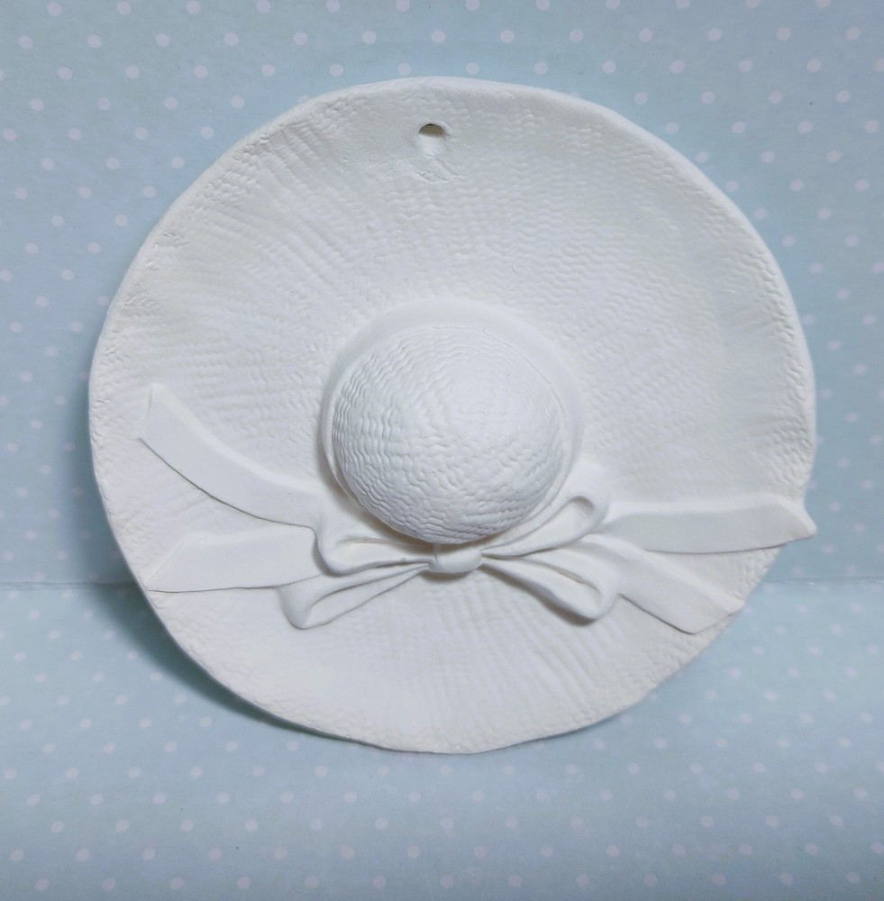 Hat Ornament ~ Ceramic Bisque Ready to Paint