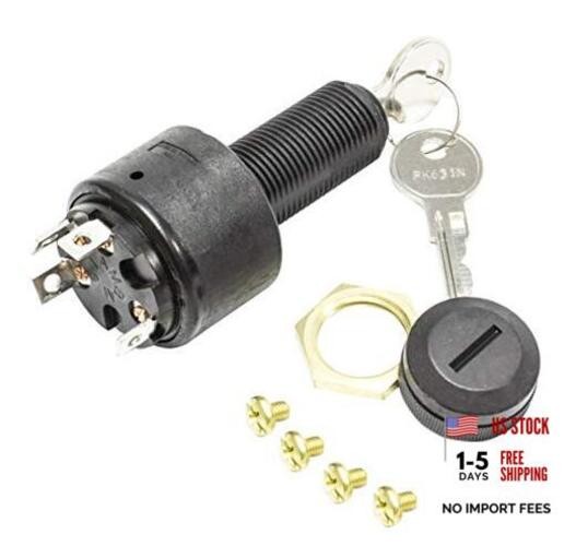 MP41040 Ignition Switch with Black Knurled Plastic & Rubber Cap