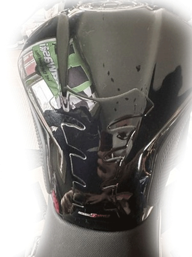 SOLID BLACK MOTORCYCLE TANK PAD PROTECTOR