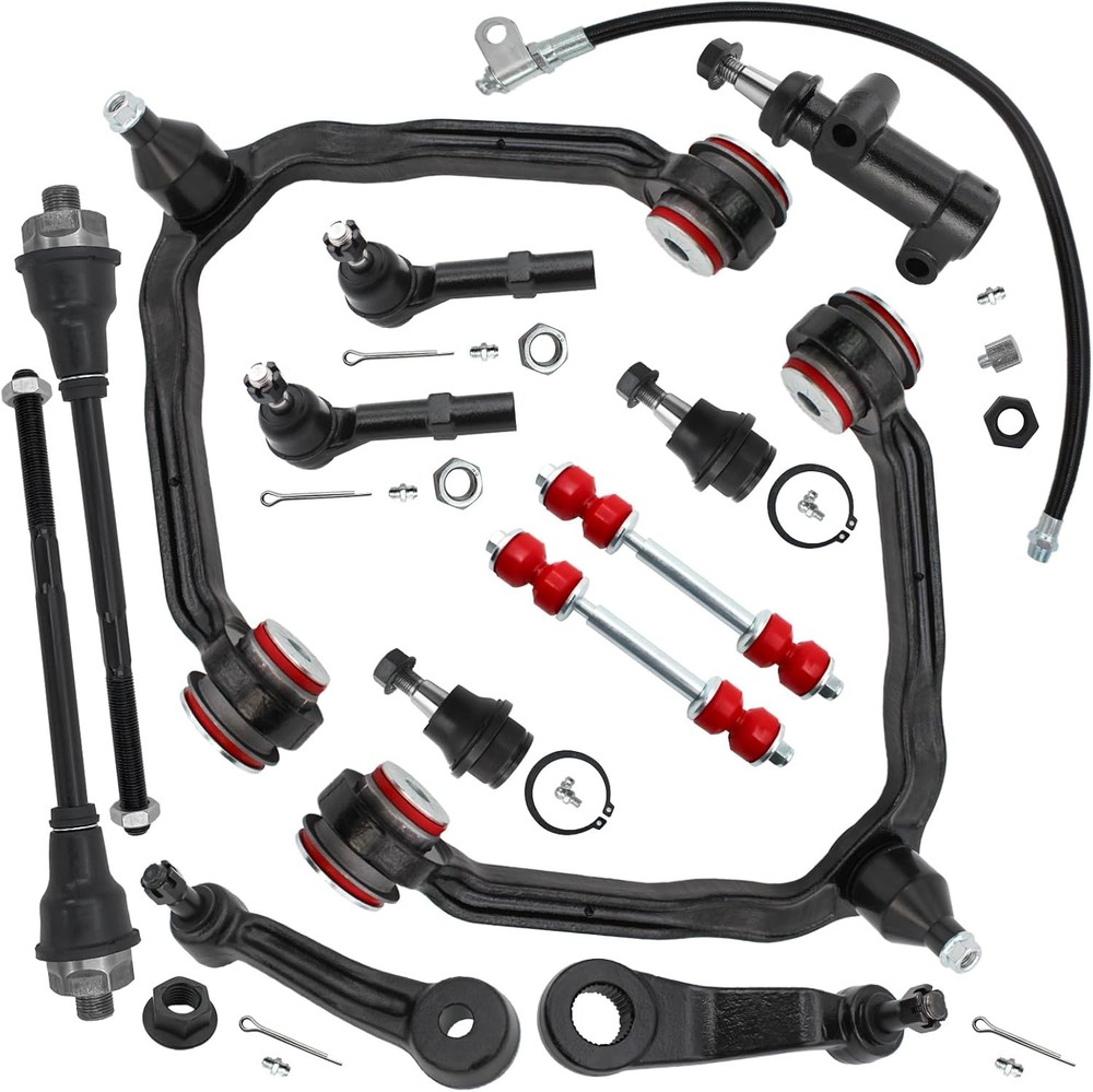 13Pc 4WD Front End Suspension Upper Control Arm Kit with Polyurethane for Chevy