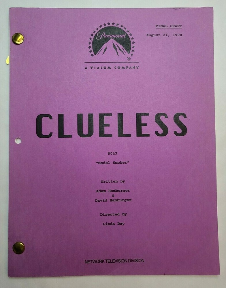 CLUELESS / David Hamburger 1998 TV Script, Donald Faison "Model Smoker"