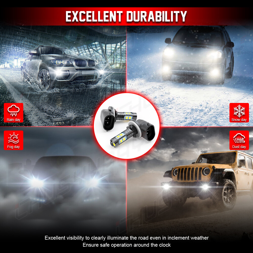 2 Super LED Headlight bulbs for Arctic Cat F5 F6 F7 Firecat 500 600 600R 700 USA