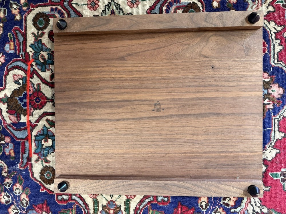 Walnut Speaker Isolation Plinth Audiophile Vibration Control Base Footed