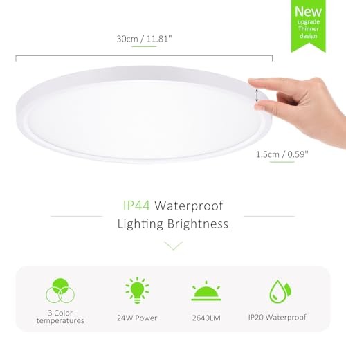 Pack LED Flush Mount Ceiling Light, 2W Ultra Thin Round White 4