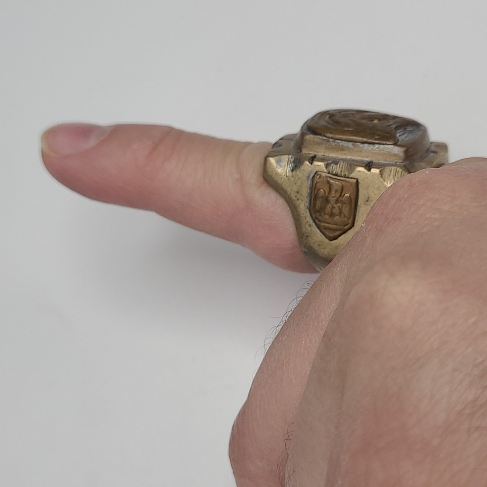 1940s WWII Era Horse Maiden Bikers Ring Sz11 Men’s Mexico Brass/copper US Army