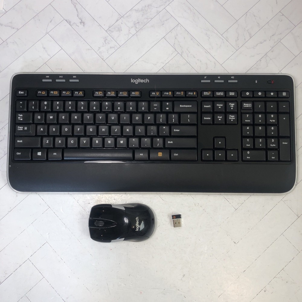 Logitech K520 Wireless Keyboard & M525 Mouse, USB Receiver