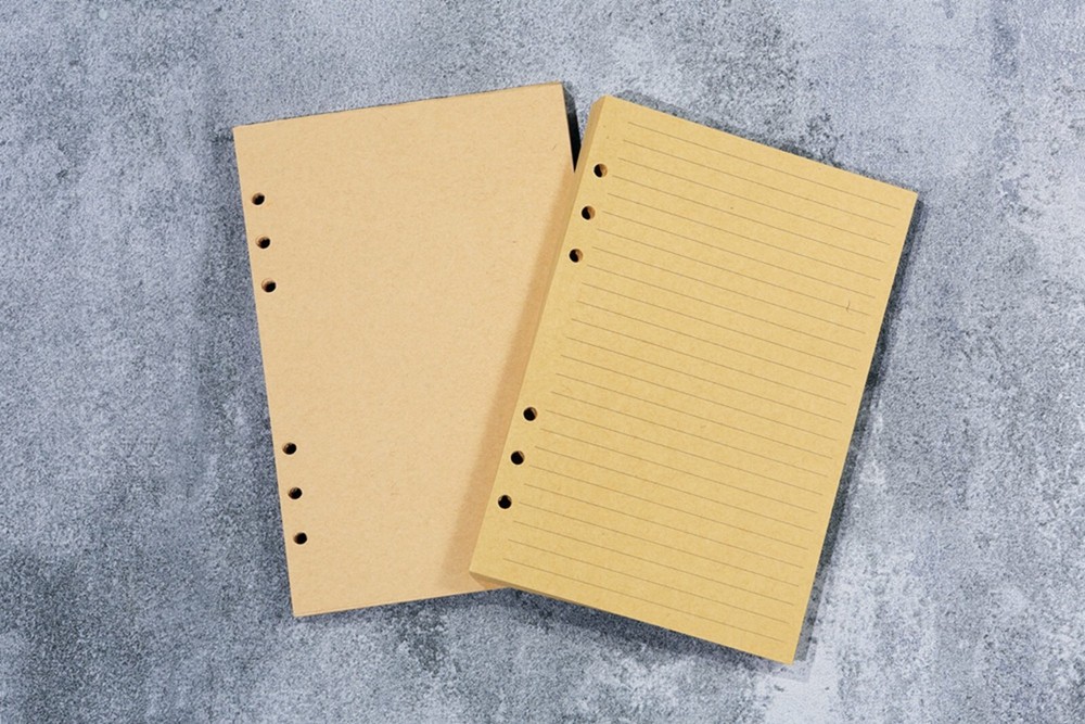Tooled leather A5 6 ring binder planner , real leather refillable travel journal