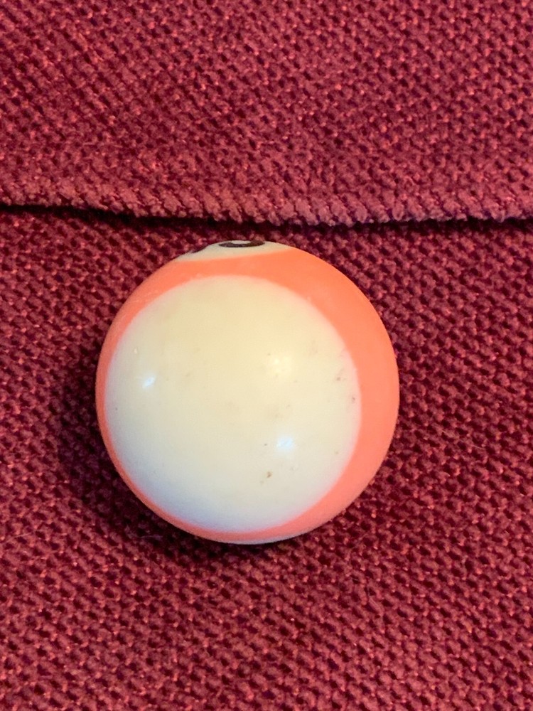 VINTAGE Mini Pool Ball #13 Striped Orange 1.5" Diameter Mini Billiard Replace