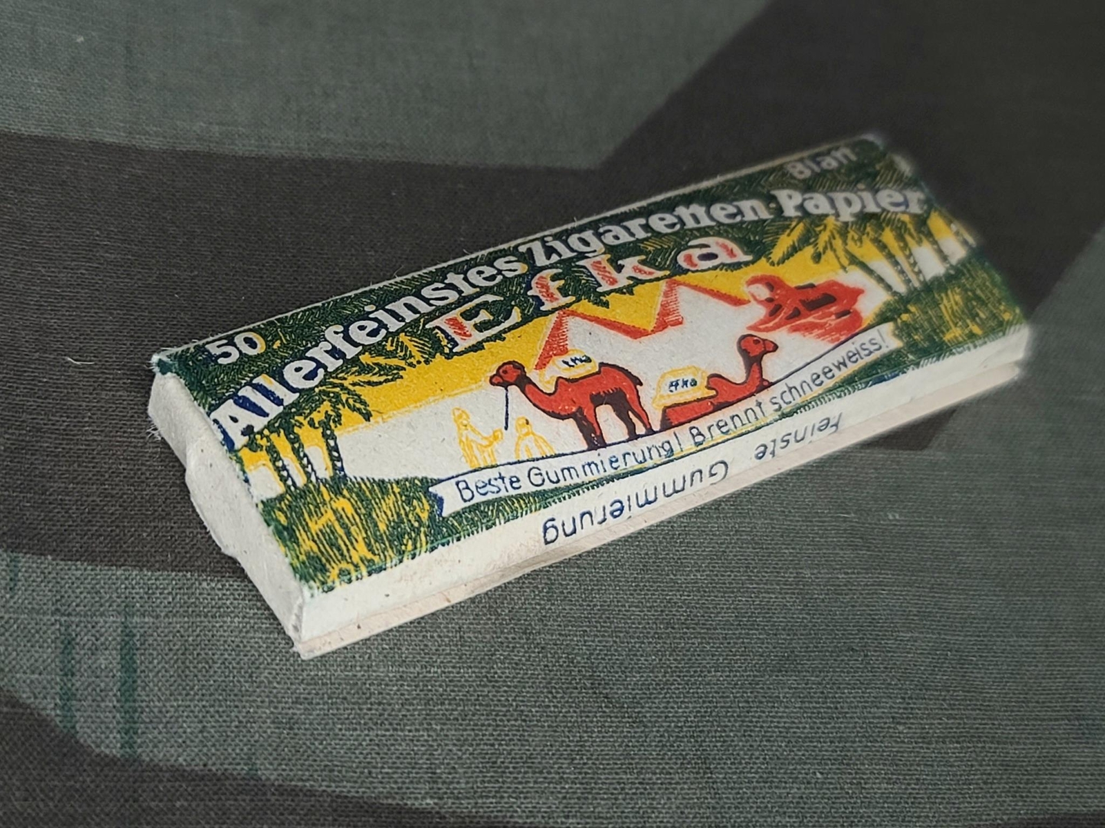 1 x WWII German Efka Cigarette Rolling Papers Vintage 1940s Soldier Tobacciana